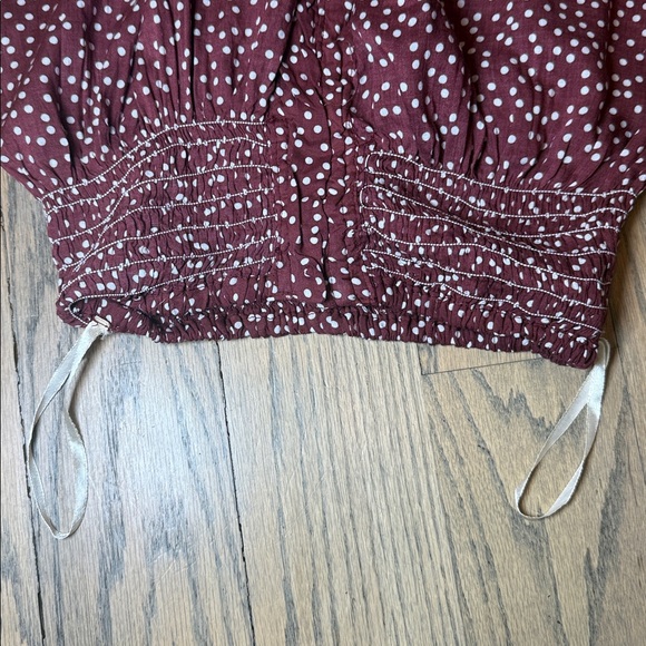 Tiare Hawaii Women’s Maroon Polka Dot Button Down Dakota Maxi Skirt One Size - Picture 9 of 13